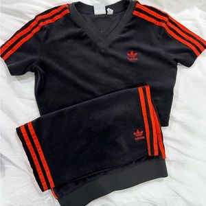 Adidas Velour track suit/skirt